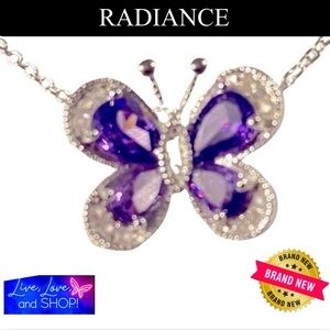 RADIANCE Purple, Silver, & Iridescent Cubic Zirconia Necklace